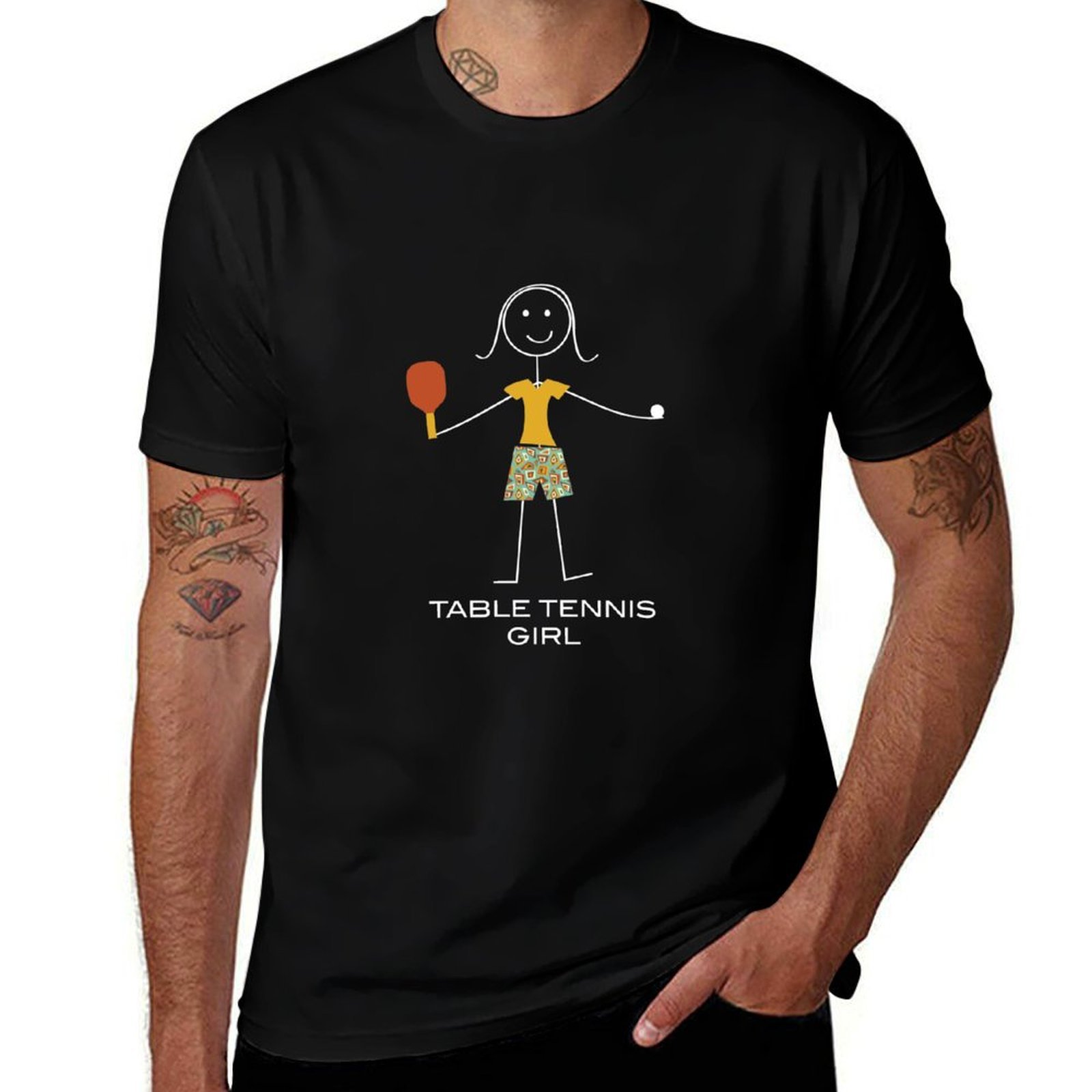 Table Tennis Basic - Grappig dames T-shirt met tafeltennisontwerp, basis