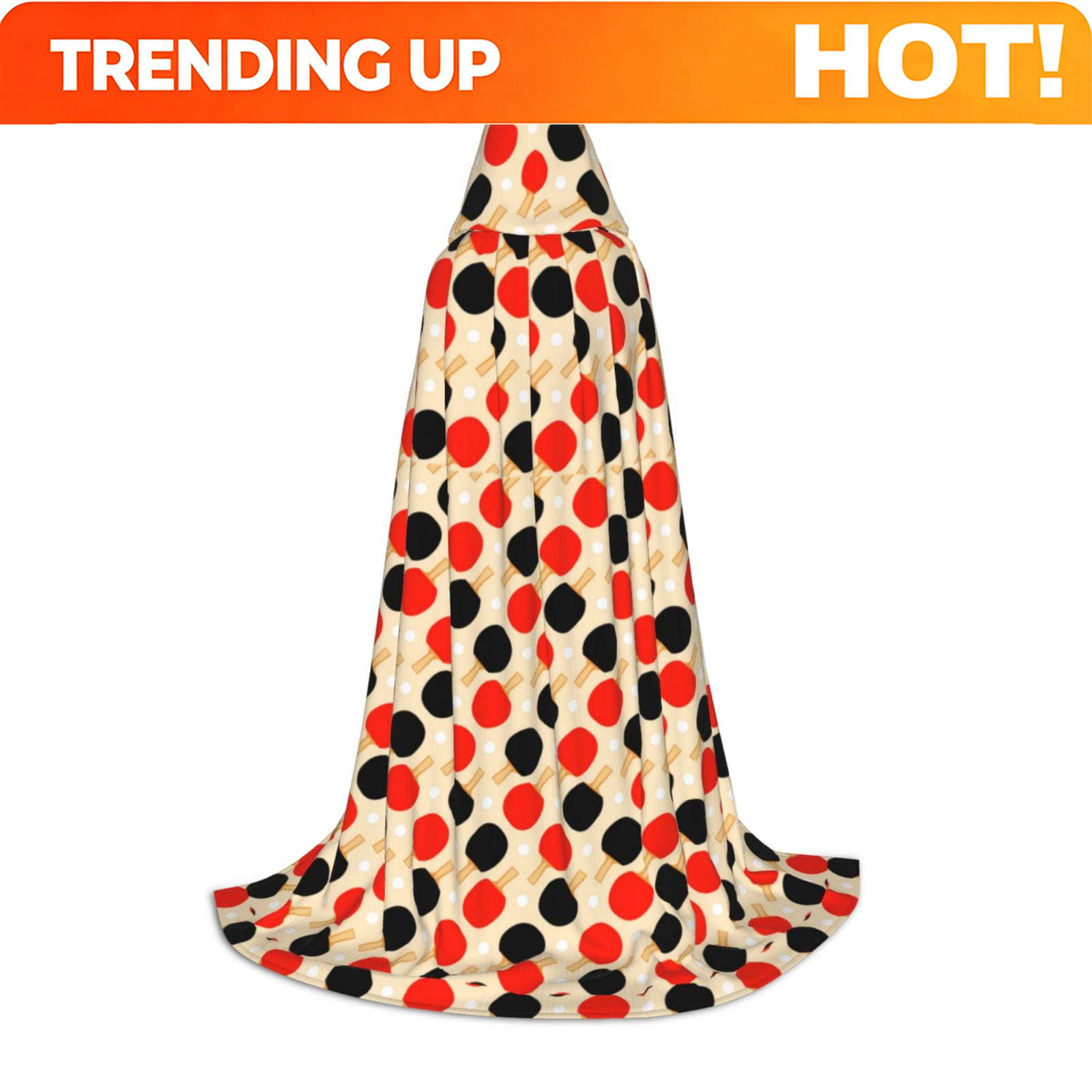 Table Tennis Basic - Aangepaste Honeii Tafeltennisracketten Print Poncho Cape,