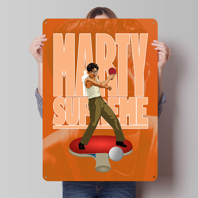 Table Tennis Marty Supreme - Marty Supreme Tafeltennis Metalen Poster Aangepaste