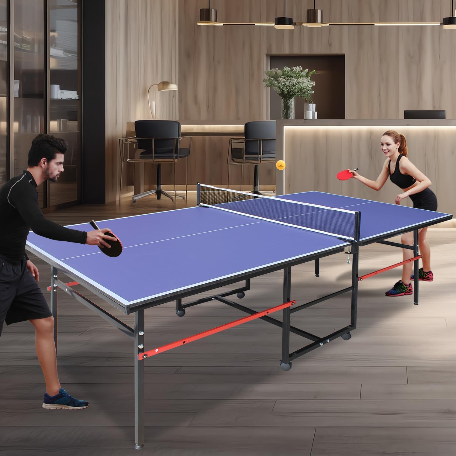 8 ft draagbare pingpongtafel,  - Table Tennis Youth recensie en prijs