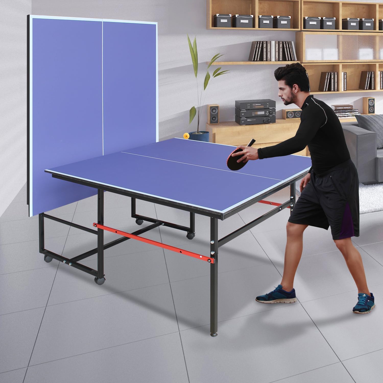 8 ft draagbare pingpongtafel,  - Table Tennis Youth recensie en prijs