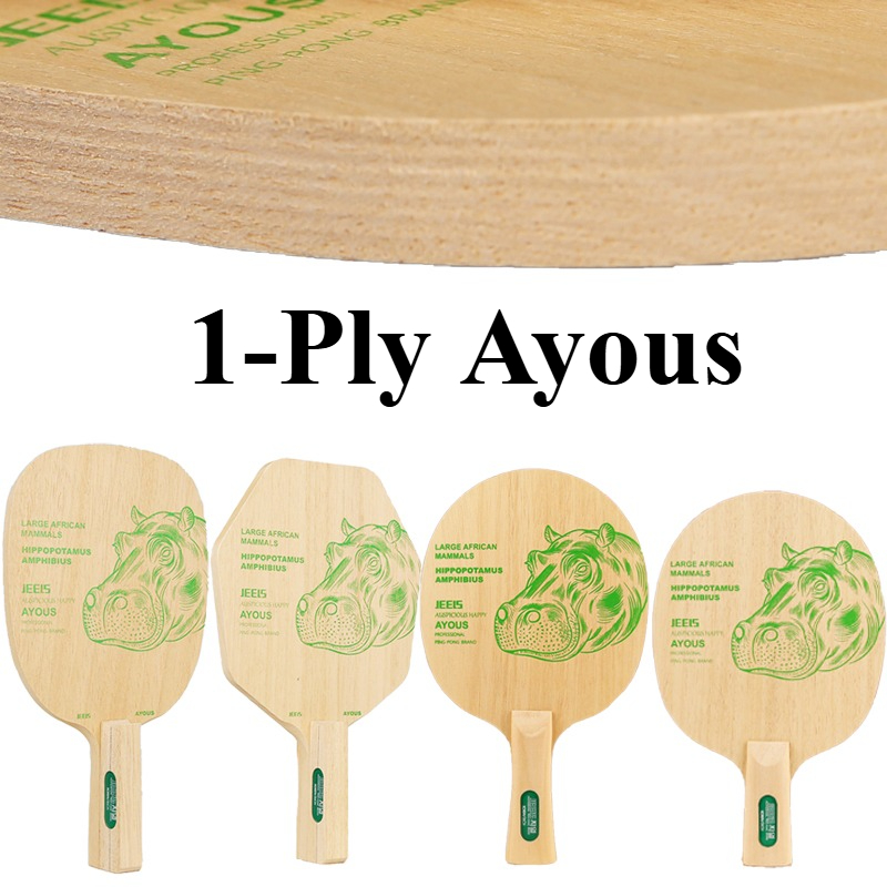 JEELS Green Hippo 1 Ply Ayous  - Table Tennis Blades recensie en prijs