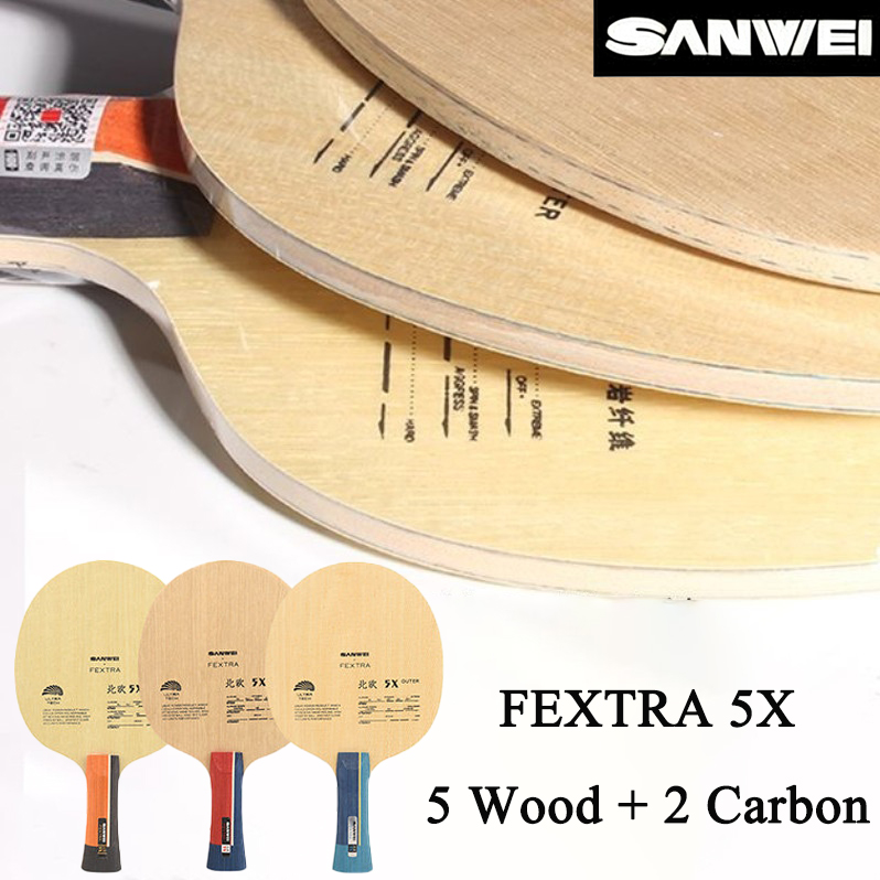 SANWEI FEXTRA 5X Blauw/Geel Ar - Table Tennis Blades recensie en prijs